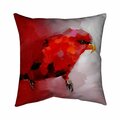 Begin Home Decor 20 x 20 in. Abstract Red Parrot-Double Sided Print Indoor Pillow 5541-2020-AN31